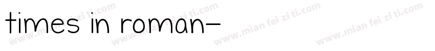 times in roman字体转换